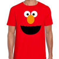 Verkleed / carnaval t-shirt rode cartoon knuffel pop voor heren - Verkleed / kostuum shirts