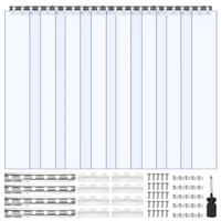 VEVOR 8x strokengordijnlamellen PVC transparant 122x244cm