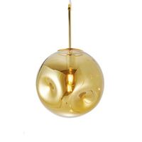 Leitmotiv hanglamp Blown 30 cm glas brass - thumbnail