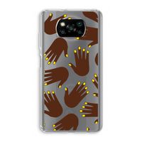 Hands dark: Xiaomi Poco X3 Pro Transparant Hoesje
