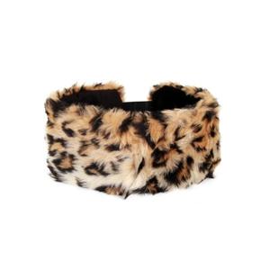 Pluche haarband - panter print - voor dames - dieren thema verkleed accessoires