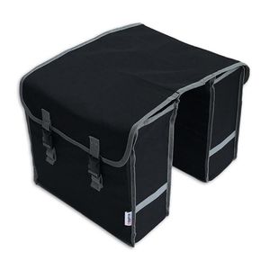 Lynx Dubbele fietstas polyester 32l zwart/grijs