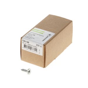 Spaanplaatschroef verzinkt platkop pozidrive-2 5.0X20 voldraad (200)
