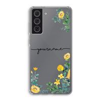 Gele bloemen: Samsung Galaxy S21 FE Transparant Hoesje Gele bloemen: Samsung Galaxy S21 FE Transparant Hoesje