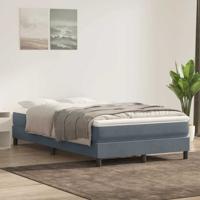 Boxspring zonder matras fluweel donkergrijs 120x220 cm