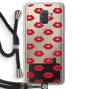 Lips: Samsung Galaxy A8 (2018) Transparant Hoesje met koord