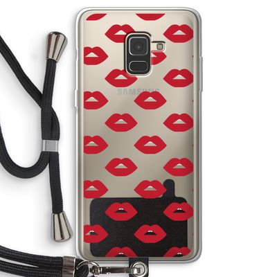 Lips: Samsung Galaxy A8 (2018) Transparant Hoesje met koord