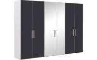 Goossens Kledingkast Easy Storage Ddk, Kledingkast 304 cm breed, 220 cm hoog, 4x draaideur en 2x spiegel draaideur midden