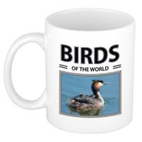 Foto mok Fuut beker - birds of the world cadeau Futen liefhebber - thumbnail