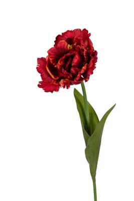 Papegaaitulp l66cm rood/oranje kunstbloem Louis Maes - Louis maes