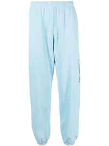 Sporty & Rich pantalon de jogging en coton à logo imprimé - Bleu