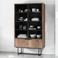 DTP Home Vitrinekast 'Odeon' Teakhout, 210 x 120cm