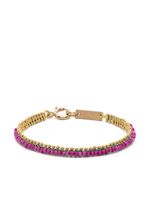 ISABEL MARANT engraved-logo beaded bracelet - Rose