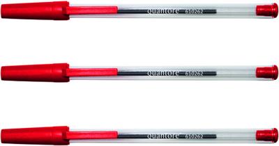 50x Quantore balpen met dop rood medium