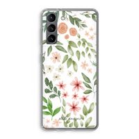 Botanical sweet flower heaven: Samsung Galaxy S21 Transparant Hoesje