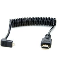 Atomos Coiled Right-Angle Micro HDMI to Full HDMI (30-45cm)