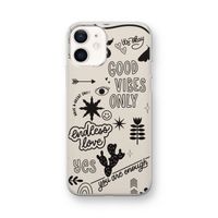 Good vibes: iPhone 12 mini Transparant Hoesje