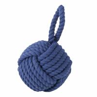 Deurstopper knoop - 1.2 kilo - blauw - jute - 23 x 15 cm Deurstopper knoop - 1.2 kilo - blauw - jute - 23 x 15 cm