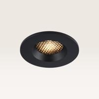 Inbouwspot Juvano nero - Inbouwdiepte 27mm - GU10-fitting - IP54 voor binnen en buiten - Zwart - Met doorlusbedrading - Honingraat