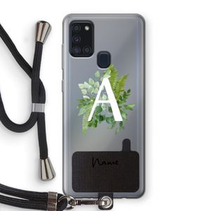 Green Brush: Samsung Galaxy A21s Transparant Hoesje met koord