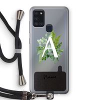 Green Brush: Samsung Galaxy A21s Transparant Hoesje met koord