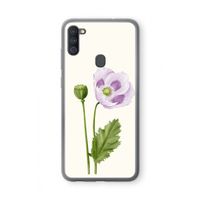 Purple poppy: Samsung Galaxy A11 Transparant Hoesje