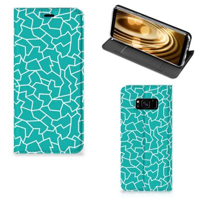 Samsung Galaxy S8 | Bookcase | Cracks Blue