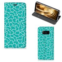 Samsung Galaxy S8 | Bookcase | Cracks Blue