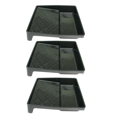 Veba Verfbak - 3x stuks - zwart - voor verfrollers/lakrollers tot 25 cm - verfspullen / schildersben