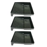 Veba Verfbak - 3x stuks - zwart - voor verfrollers/lakrollers tot 25 cm - verfspullen / schildersben