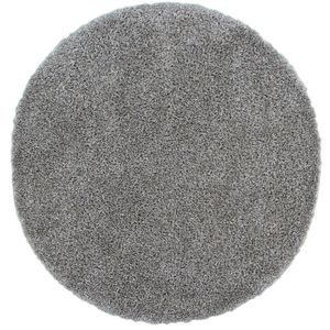 Hoogpolig Vloerkleed - Shaggy Ritual - Zilver-Ø 120 cm