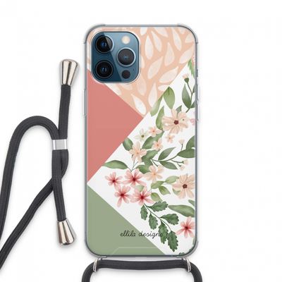 Sweet heaven geometrics: iPhone 13 Pro Max Transparant Hoesje met koord