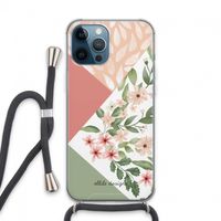 Sweet heaven geometrics: iPhone 13 Pro Max Transparant Hoesje met koord