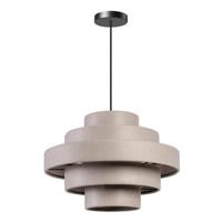 ETH Jones hanglamp 5 x stof ring kleur creme|zand excl. 1x E27