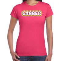 Verkleed t-shirt voor dames - gabber - roze - foute party/carnaval - vriend/maat - muziek