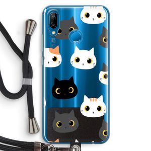 Katten: Huawei P20 Lite Transparant Hoesje met koord