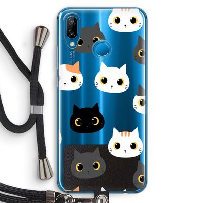 Katten: Huawei P20 Lite Transparant Hoesje met koord