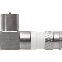 F-stekker compressie, recht, Quickfix Kabeldiameter: 5.1 mm