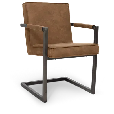 Armstoel Bruno - Ecoleder Tobacco (sale)