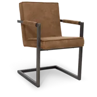 Armstoel Bruno - Ecoleder Tobacco (sale) - thumbnail