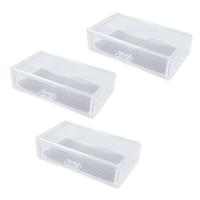 Make- 3x -up organizer - 1 compartimenten bakje - transparant - kunststof - 18 x 12 x 5 cm
