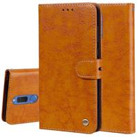 Voor Huawei mate 10 Lite & Nova 2i Business stijl olie Wax textuur horizontale Flip lederen draagtas met houder & kaartsleuven & portemonnee (bruin)