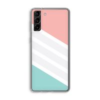 Strepen pastel: Samsung Galaxy S21 Plus Transparant Hoesje