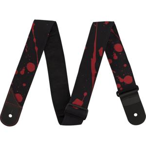 Jackson Splatter Strap gitaarband zwart met rode spatten