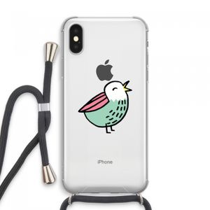 Birdy: iPhone XS Max Transparant Hoesje met koord