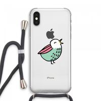 Birdy: iPhone XS Max Transparant Hoesje met koord