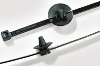 HellermannTyton 150-37799 T50ROSSFT6,5 16-3MD Kabelbinder 200 mm 4.60 mm Zwart Met spreidanker bij de schotel afgedicht 1 stuk(s)