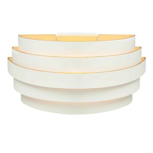 Highlight Wandlamp Scudo B 25 cm wit goud