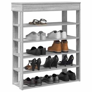 VidaXL Schoenenrek 80x30x98 cm bewerkt hout grijs sonoma