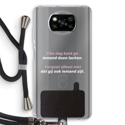 gij zijt ook iemand: Xiaomi Poco X3 Pro Transparant Hoesje met koord